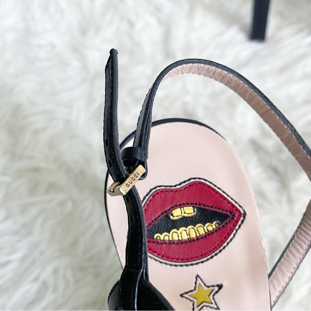 Gucci Angel Platform Pump Black Leather size 38.5 - Picture 10 of 15